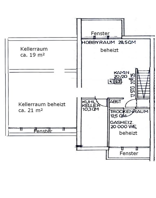 Grundriss KG Istzustand